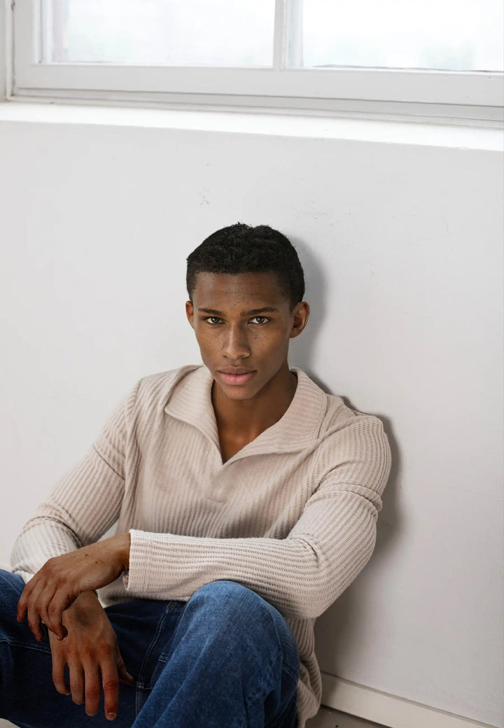Nelson knitted long sleeve - Oyster