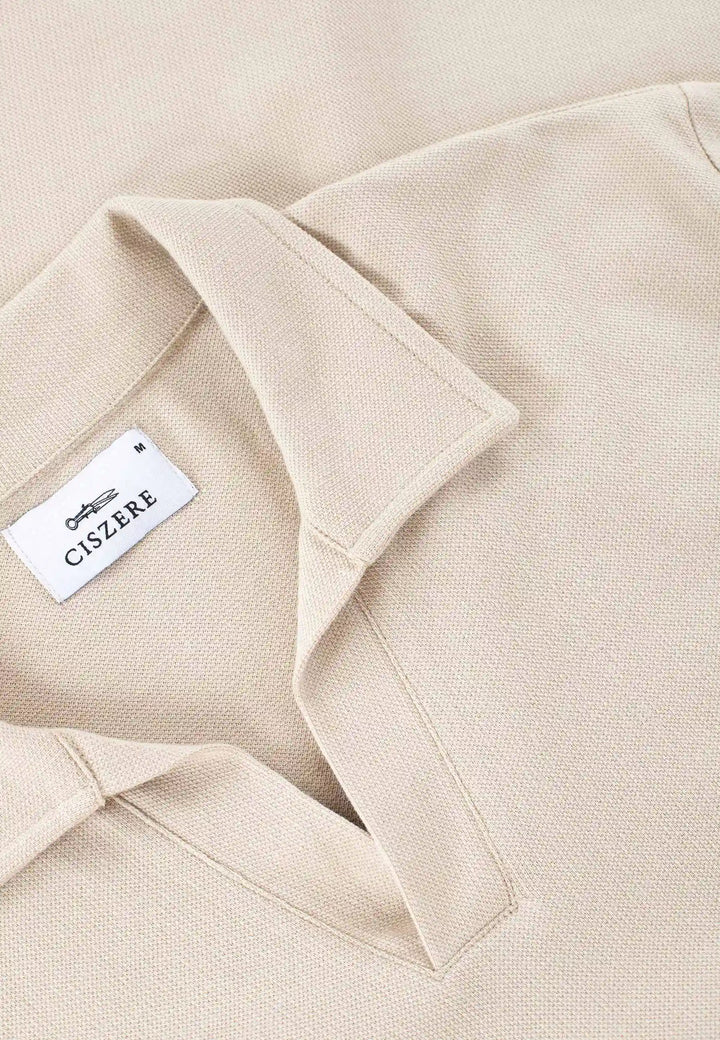 Nelson polo pique shirt - Mojave beige