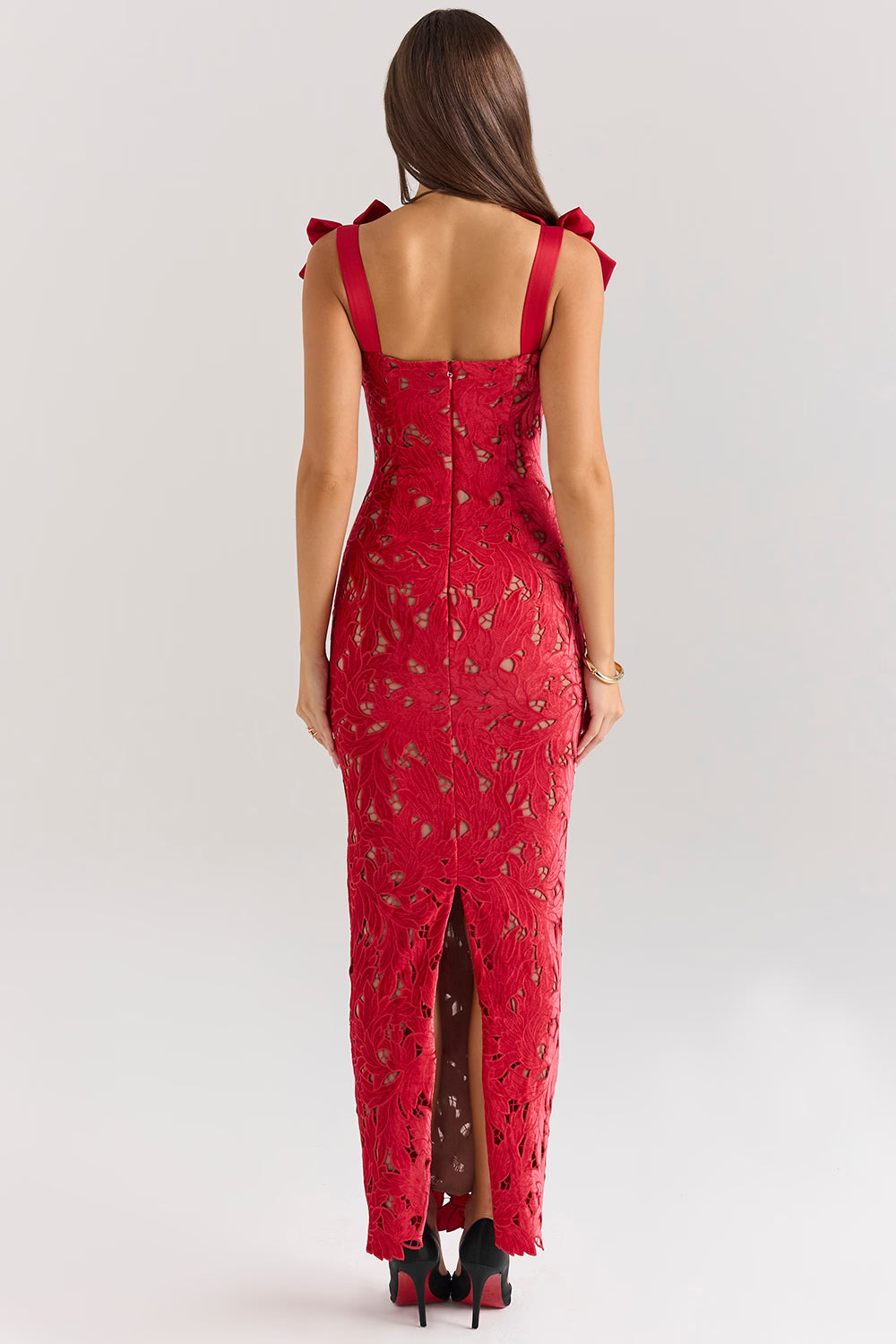 Tiff velvet lace maxi dress