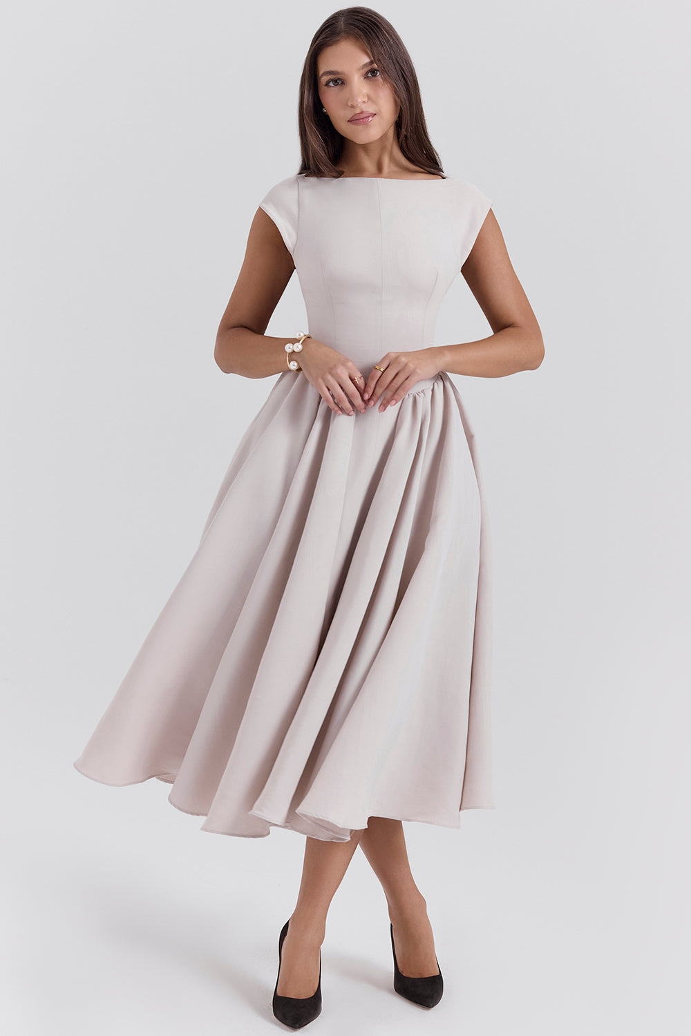 Samira Satin Midi Dress